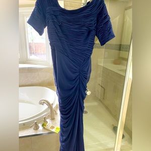 Designer fish dress in beautiful navy blue- great for prom/ party
